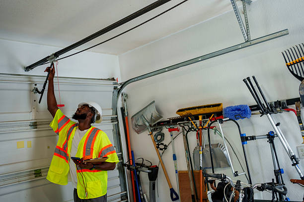 Professional Garage Door Panel Replacement technician working in Clarkesville, GA